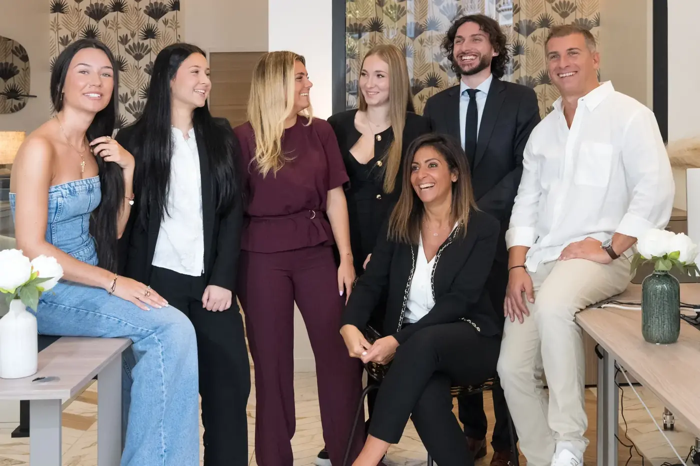 L’équipe de Prestige Investissement, cabinet familial à Paris
